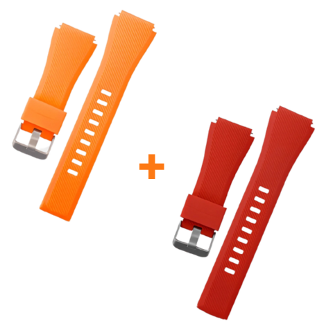 Orange & Rot Silicone Uhrenband für die unzerstörbare Smartwatch