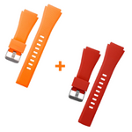 Load image into Gallery viewer, Orange &amp; Rot Silicone Uhrenband für die unzerstörbare Smartwatch
